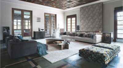 Giorgetti salon avec plusieurs canapés