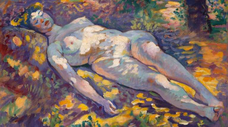 Henri-Edmond Cross tableau femme nue
