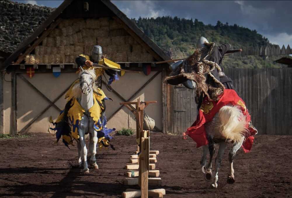 château de mural spectacle duel de frères