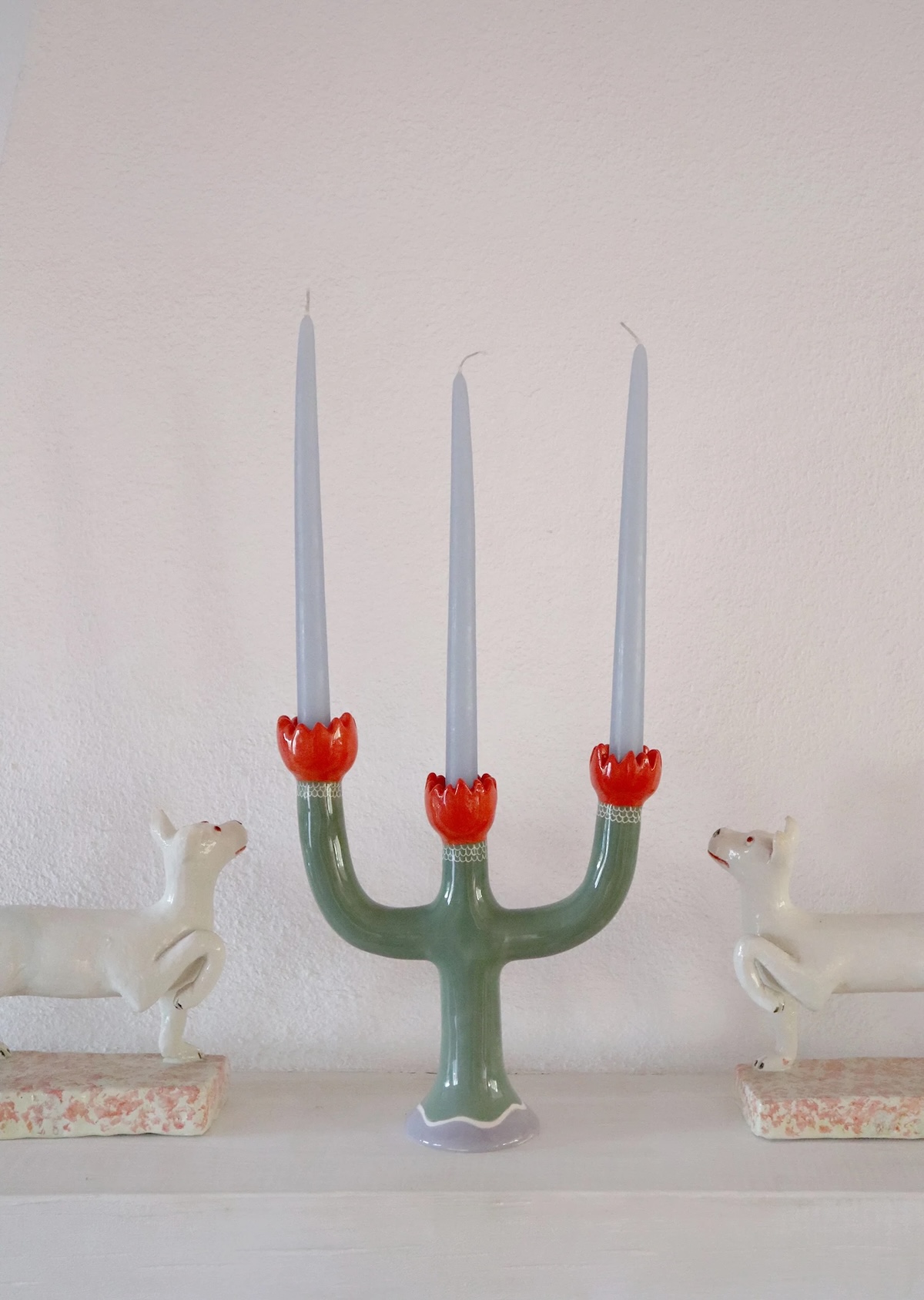 bougeoir Tulipe Kaki