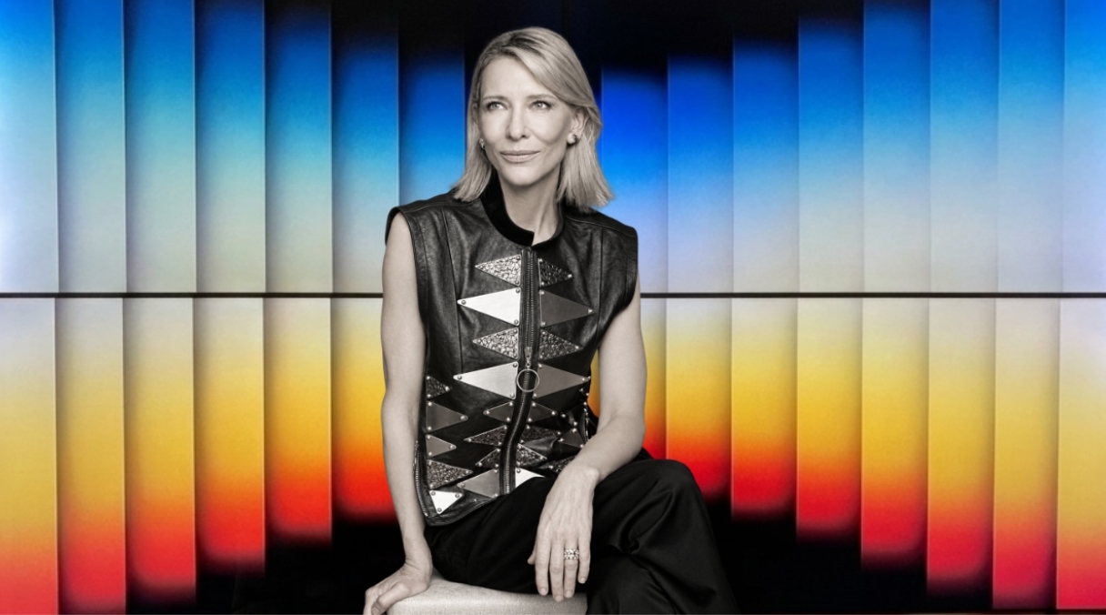 L&rsquo;actrice Cate Blanchett, star des illuminations des Champs-Élysées